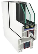 Gealan S8000 IQ sarok profil metszet